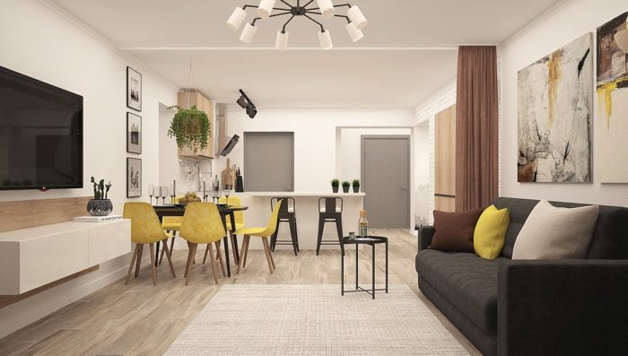 Apartment with seating and space