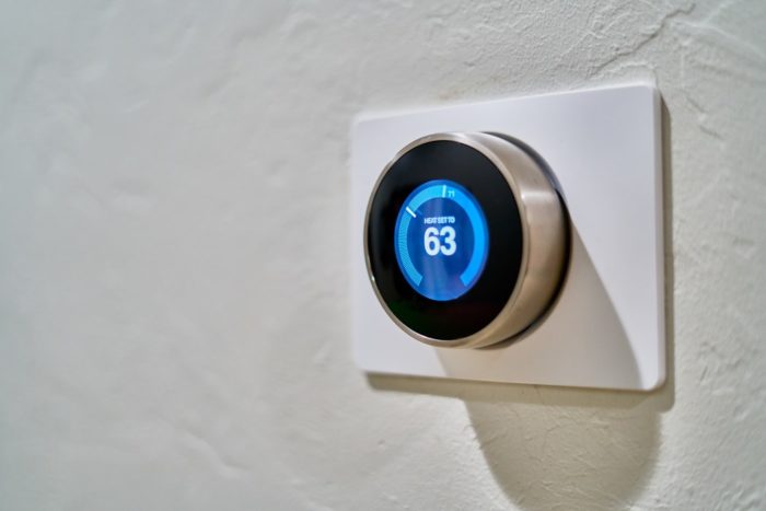 Use a smart thermostat to save o apartment rent.