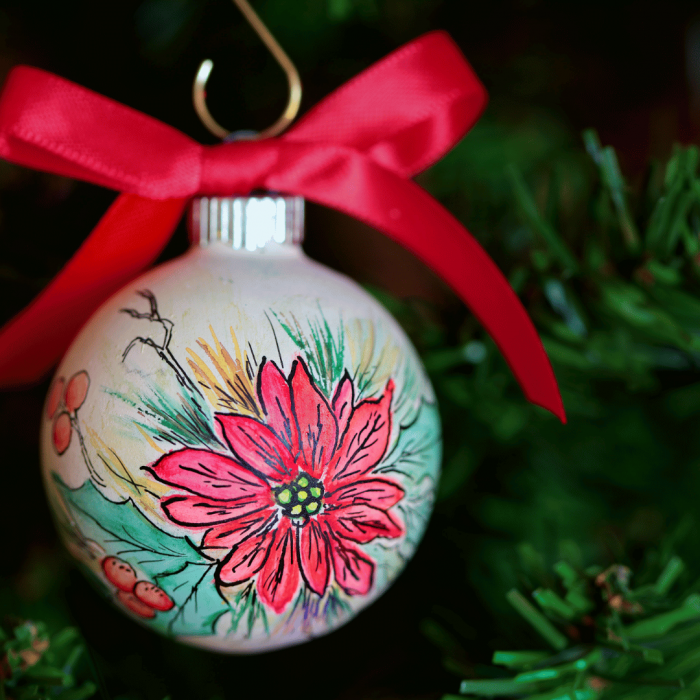 hand painted ceramic ornaments