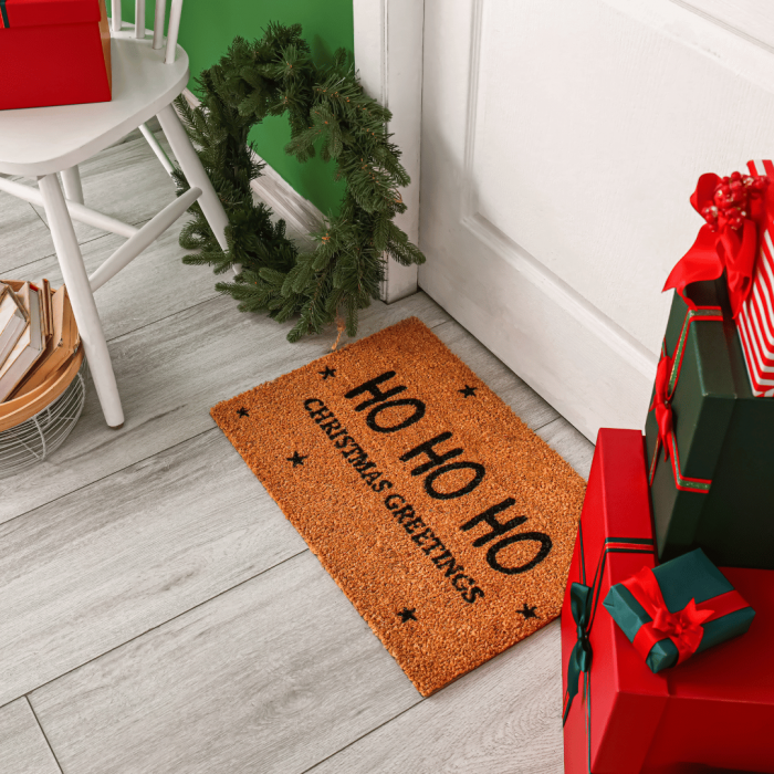 DIY Holiday door mat