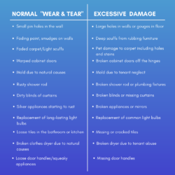 Wear and Tear: What's Normal and What's Considered Damage