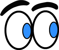 Cartoon blue eyes.