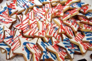 4th of July star shaped cookies