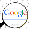 Google search bar and magnifying glass.