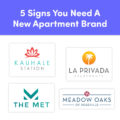 Four apartment logos.