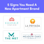 Four apartment logos.