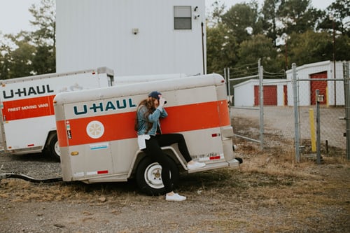 image of a uhaul truck to represent moving.