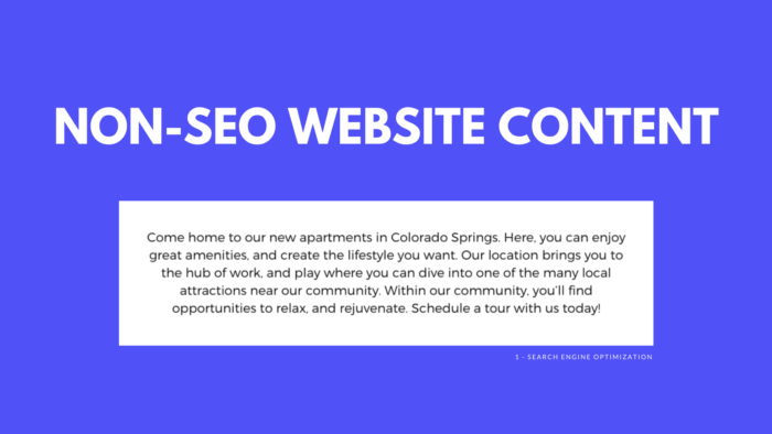 Non-SEO Website Content | Apartment Digital Marketing