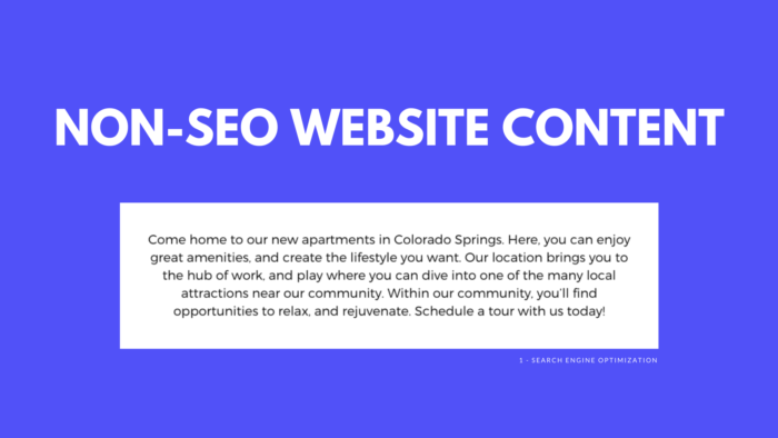 Non-SEO Website Content | Apartment Digital Marketing 