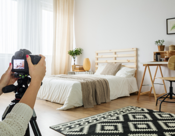 taking bedroom pictures