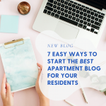 start apartment blog for your residents