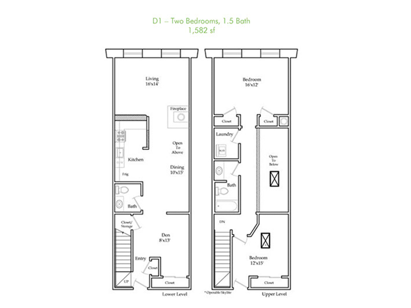 D1 floorplan at 5th Avenue Station