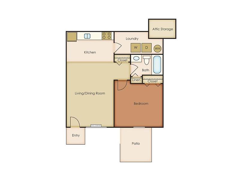 Cobalt floorplan at Orlando Sky Apartments