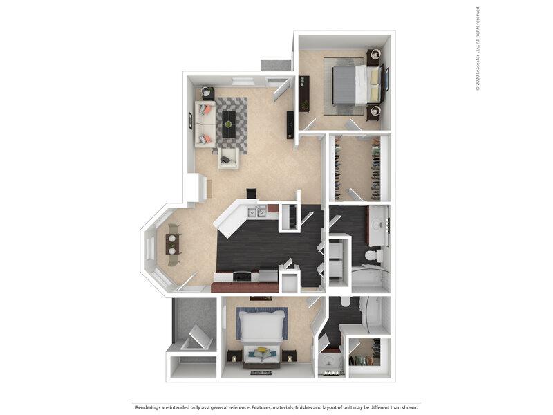 2x2-1152- Classic floorplan at Pinnacle Heights