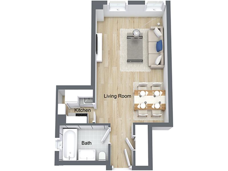 EFF-10 R floorplan at Nob Hill Place