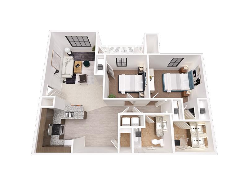 2x2-985 Upgraded floorplan at Reserve at Stone Hollow