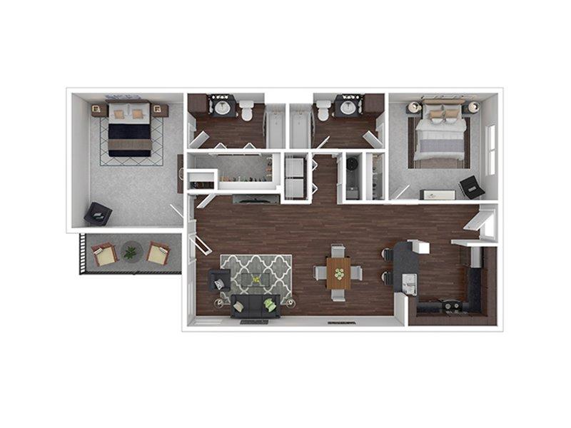 2 BEDROOM 2 BATH F