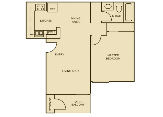 1x1 - Renovated floorplan