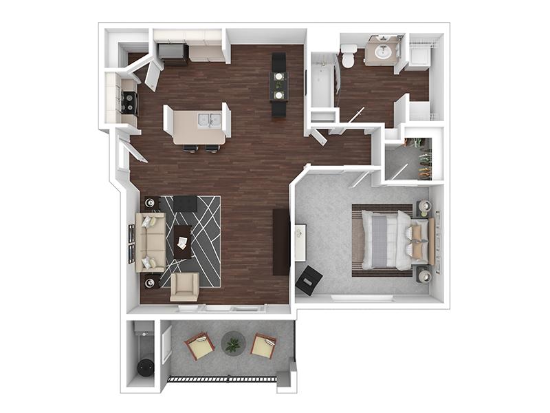 1x1-939 floorplan at Herriman Towne Center