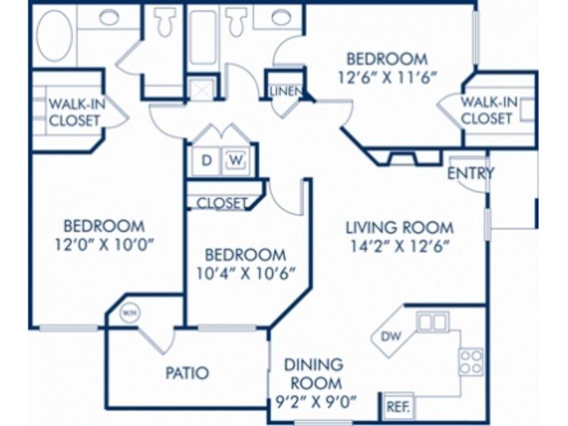 Mediterranean floorplan at The Avondale