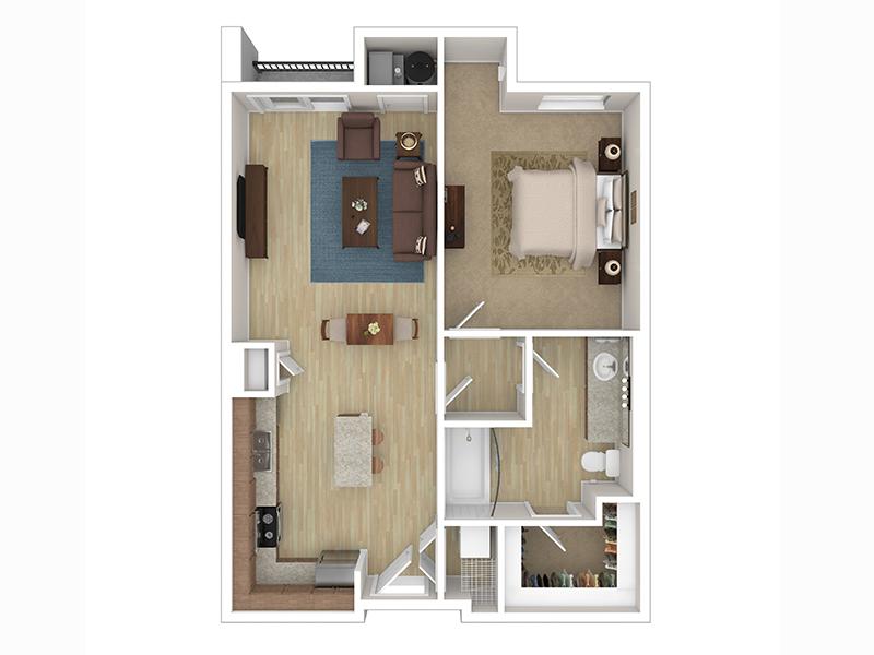 1B floorplan at Lotus