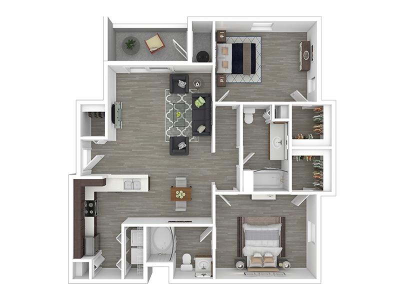 2x2-1099- Partial Renovation floorplan at Serafina