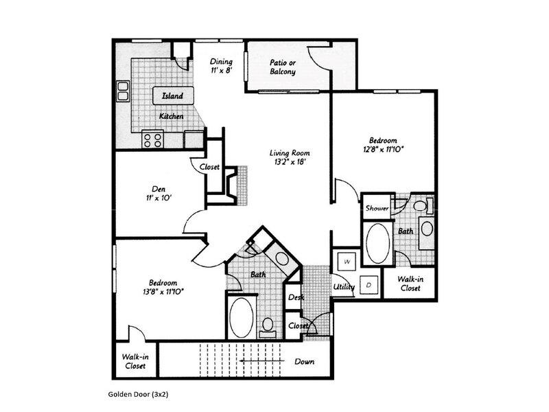 3X2-1362-Upgraded floorplan at Retreat at Cheyenne Mountain