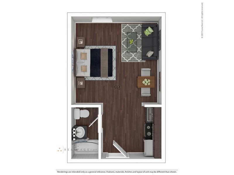 Cube 1 floorplan at The Rubix Apartments