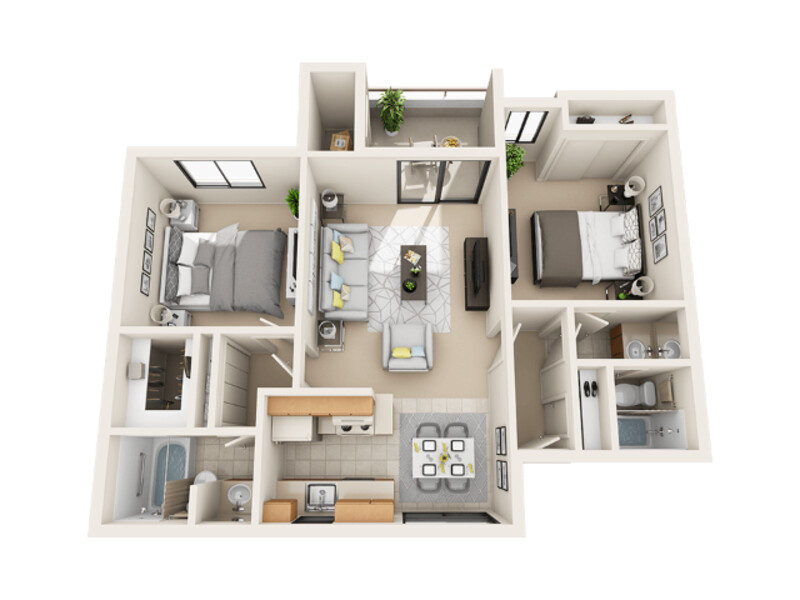 B2 floorplan at Sun Wood Senior