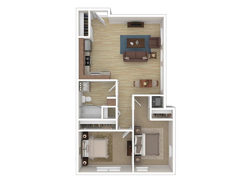 B1 floorplan at 1600 Hoyt