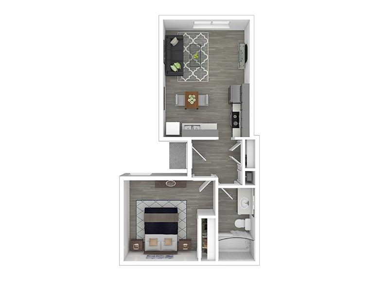 1x1-457- Partial Renovation floorplan at Sonoran Reserve