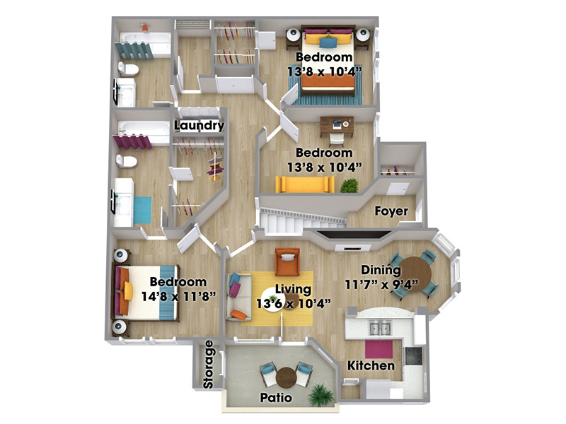 Violet floorplan at Prisma Apartments