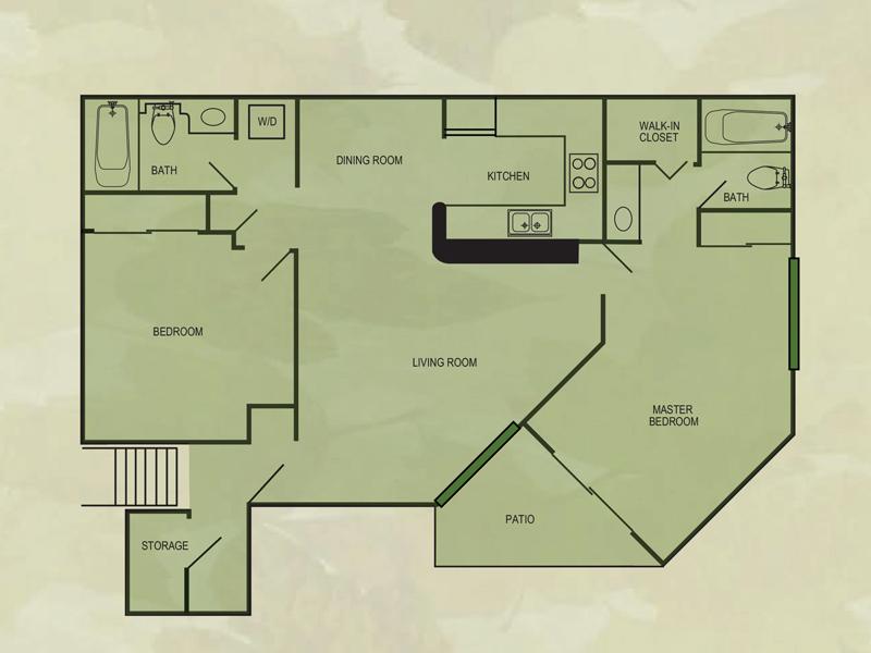 2x2 floorplan at Val Vista Gardens