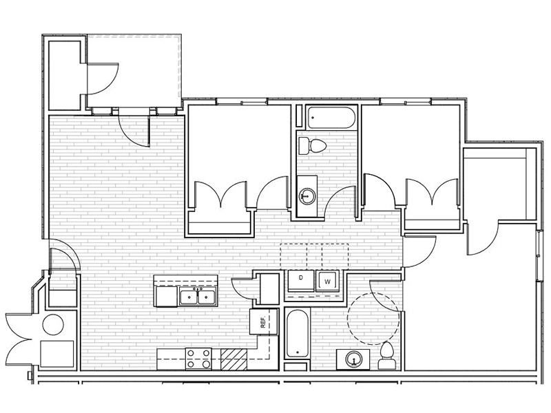 3 Bedroom 2 Bath B2