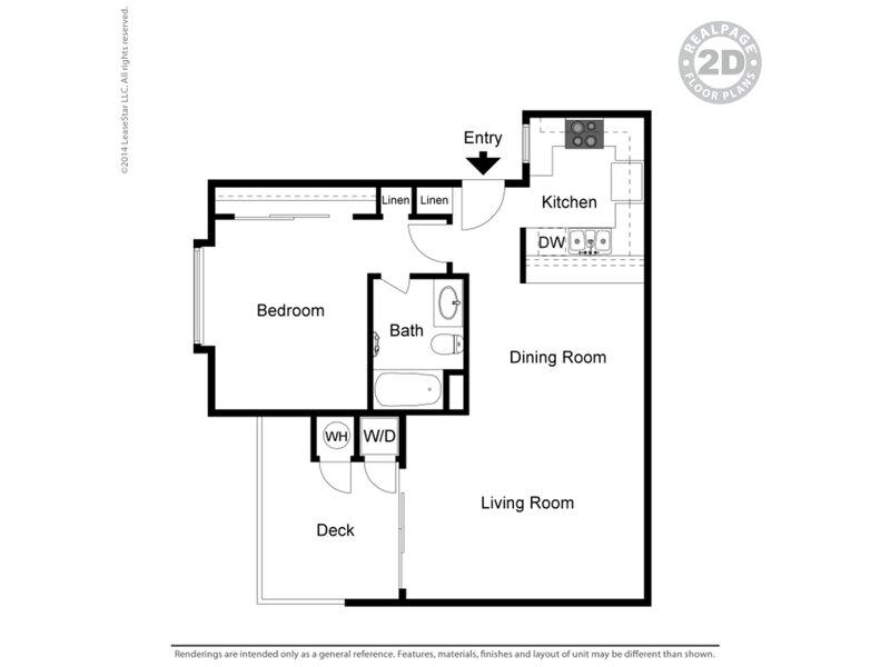 1x1 floorplan at Parc Claremont