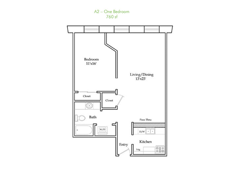 A2-R floorplan at 5th Avenue Station