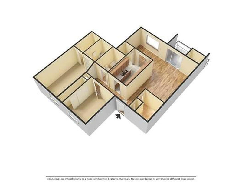 2 Bed 2 Bath floorplan at The Vue at St. Andrews