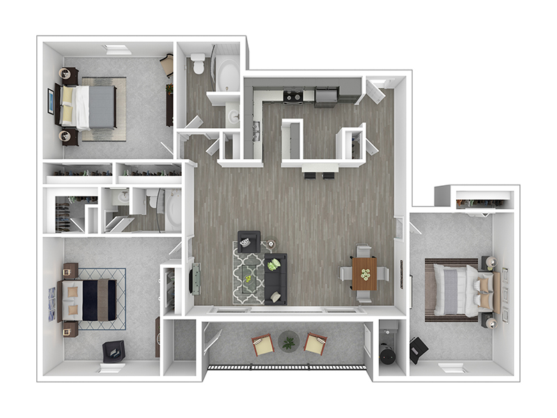 C1 floorplan at The Landmark