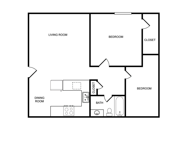 2 Bedroom 1 Bathroom