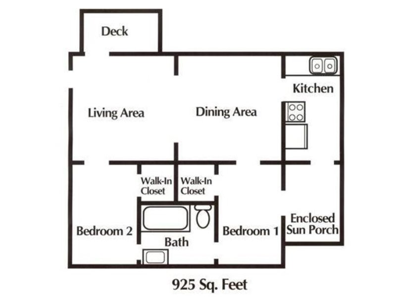 2 Bedroom 1 Bathroom