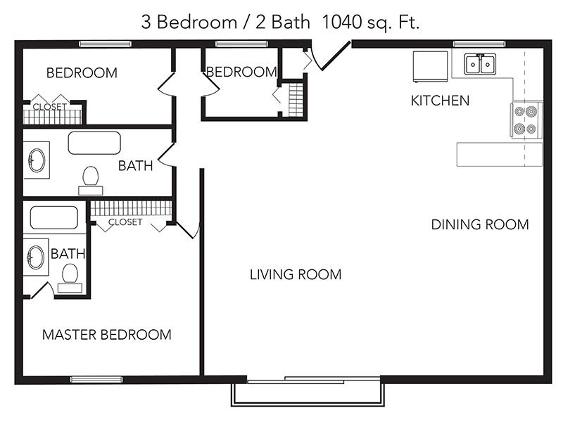3 Bedroom 2 Bathroom
