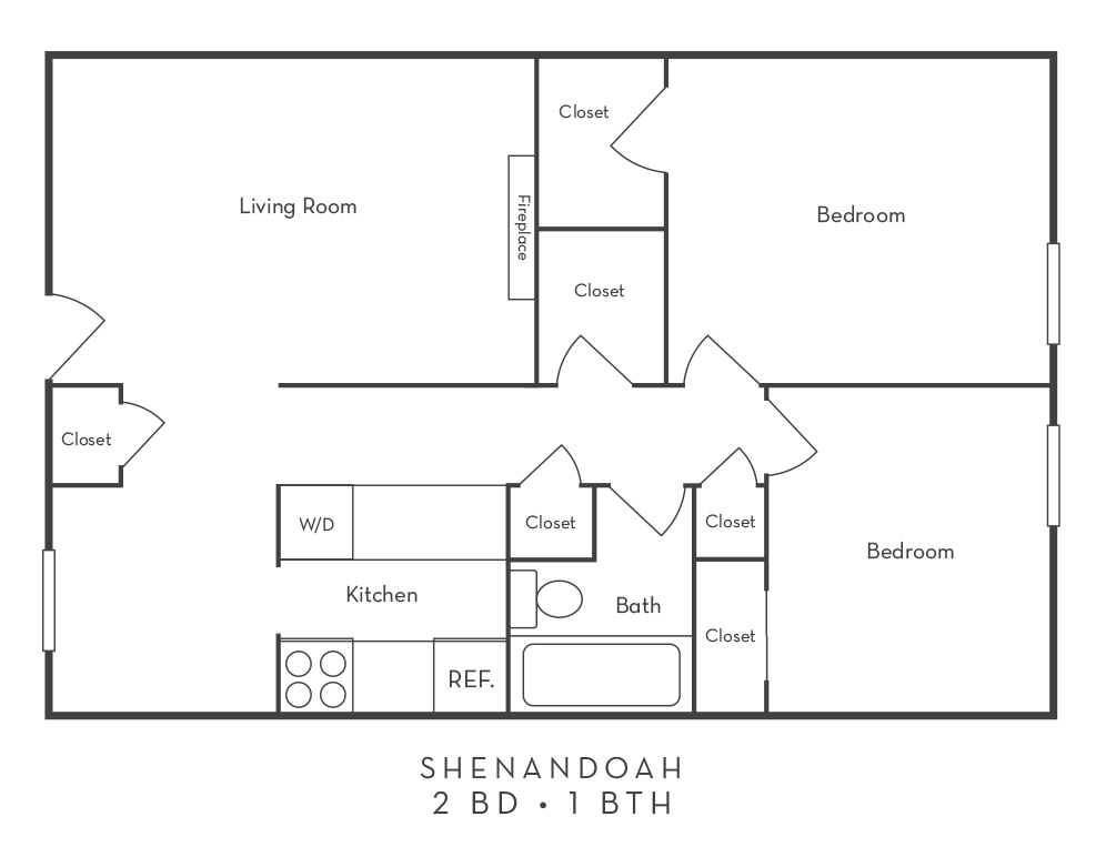 2 Bedroom 1 Bath