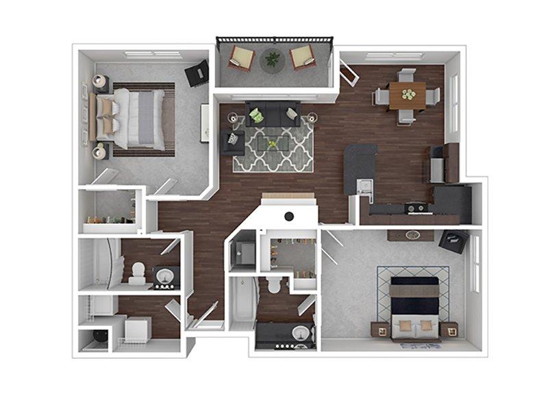 2 BEDROOM 2 BATH D
