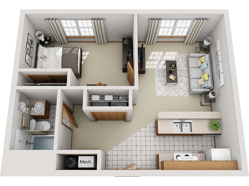 1 Bedroom 1 Bathroom A