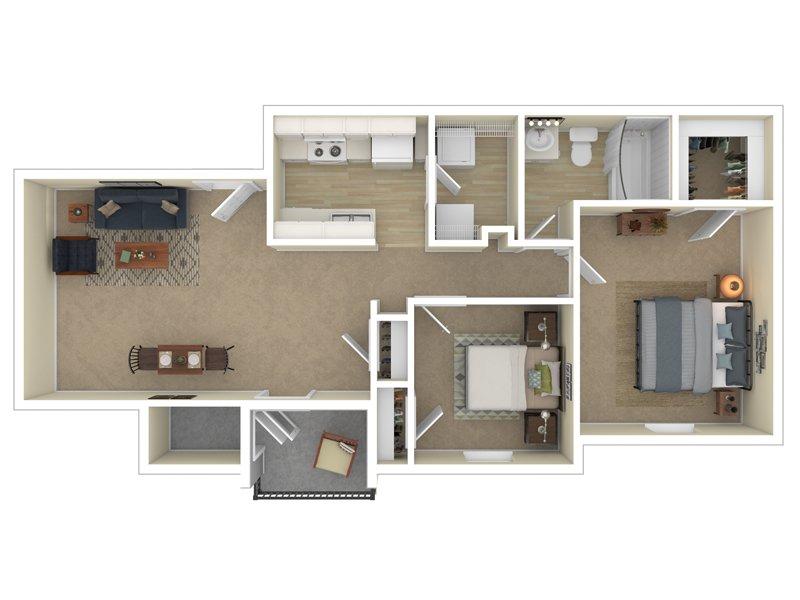 2 Bedroom 1 Bath