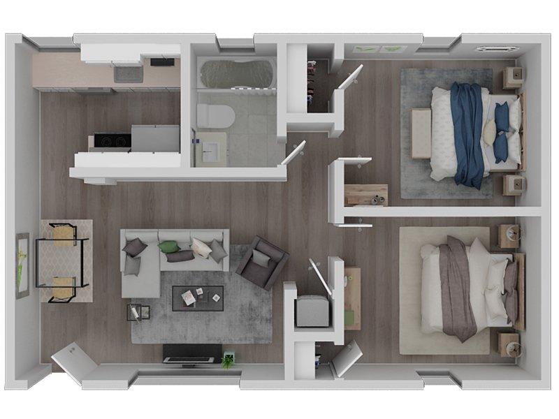 2 Bedroom 1 Bath