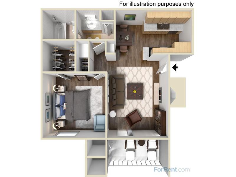  1x1-624-Full Renovation floorplan at The Preserve at City Center