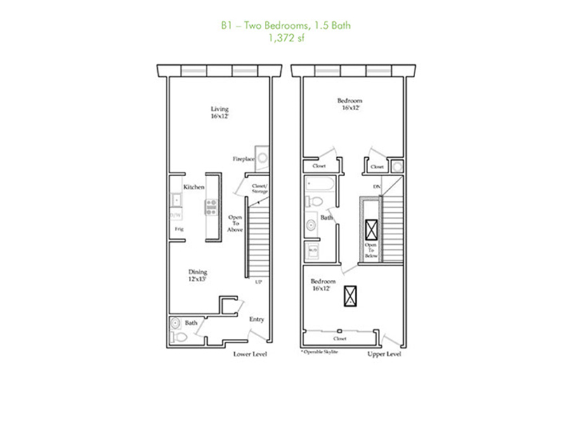 B1 floorplan at 5th Avenue Station