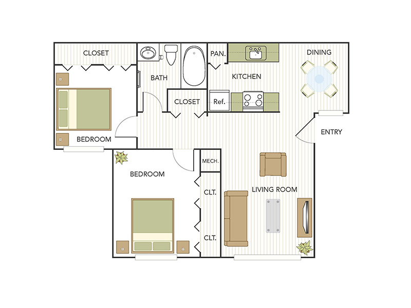 B2 floorplan at Berryhill