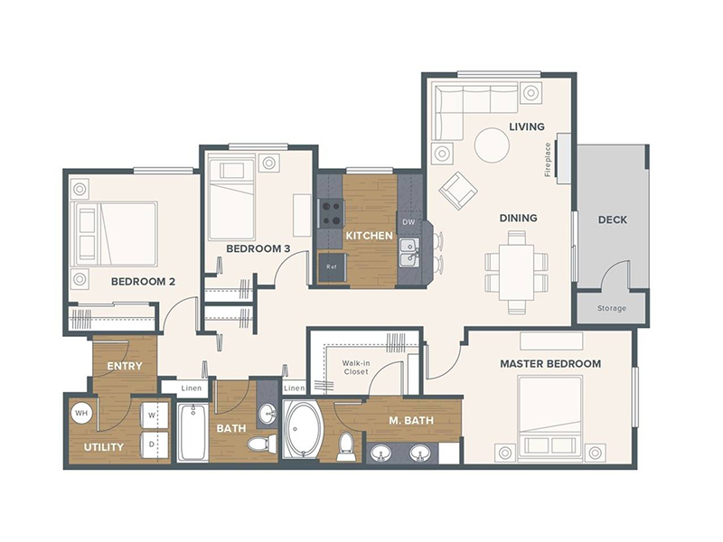 Elm floorplan at Progress Terrace